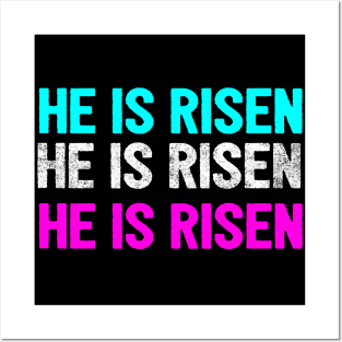 He Is Risen Cool Inspirational Easter Christian Posters and Art